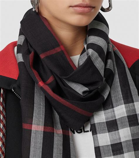 burberry mohair and wool colorblock scarf|burberry check wool scarf.